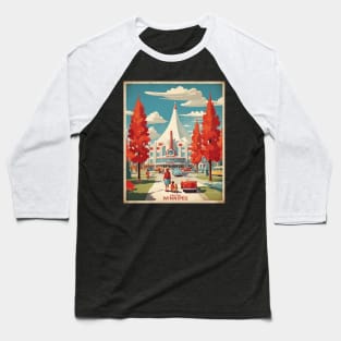 Winnipeg Vintage Retro Travel Tourism Baseball T-Shirt